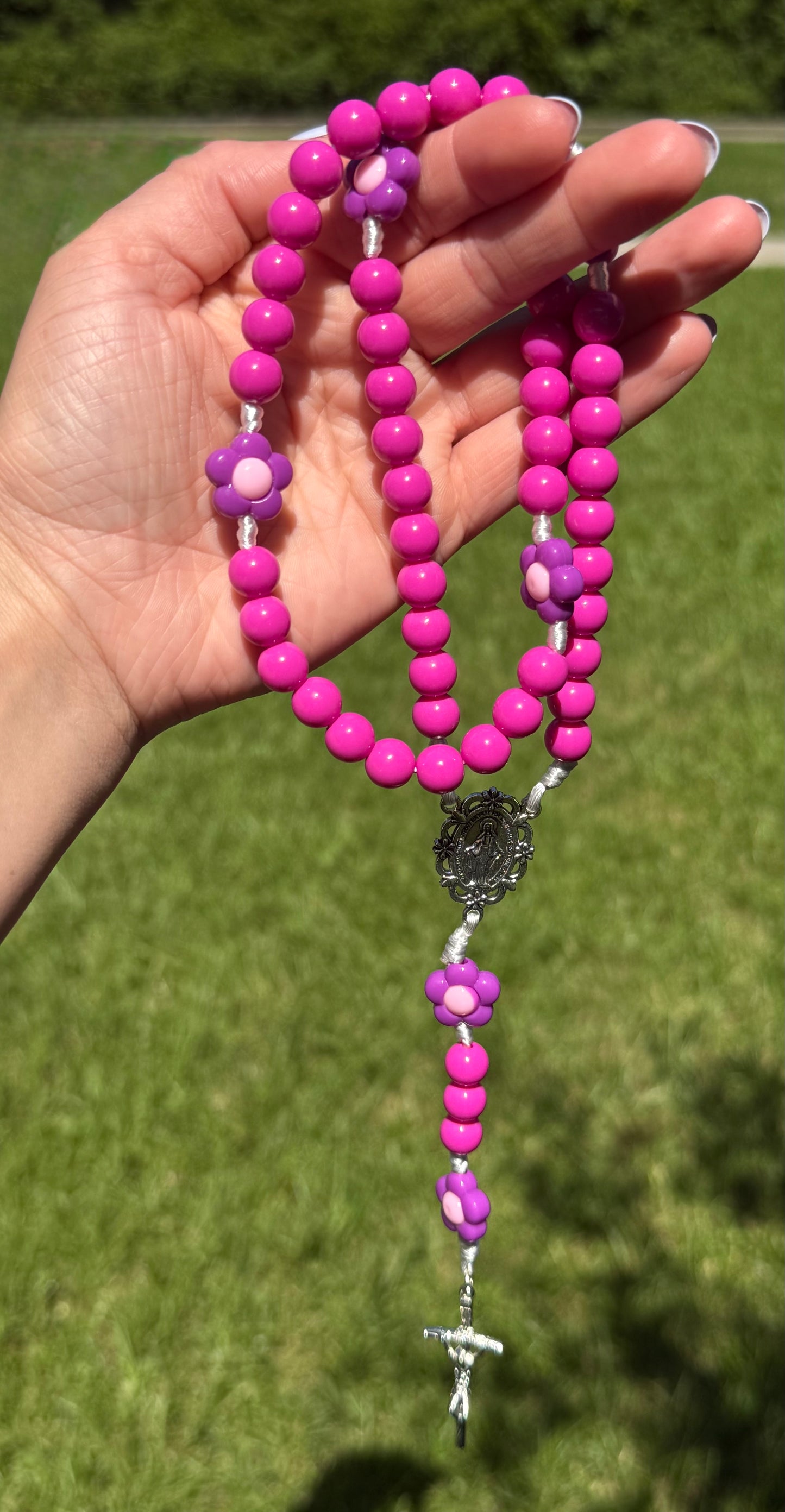 Little Purple Flower Children's Rosary (Mary)
