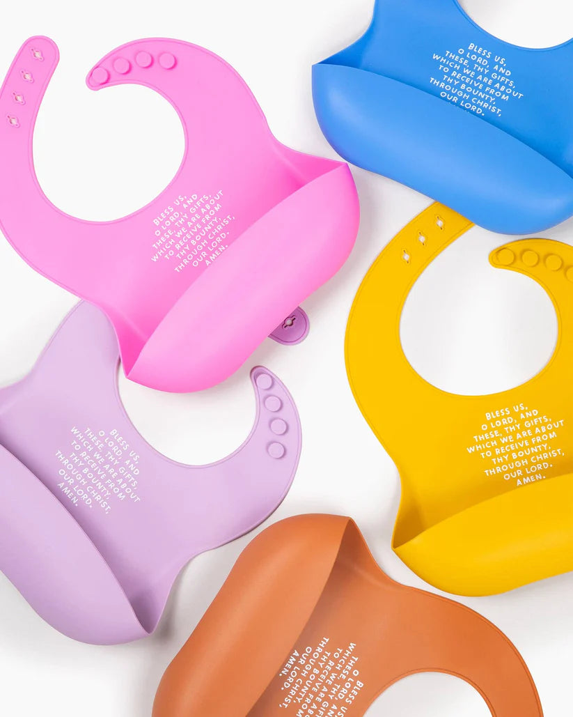 Meal Blessing Silicone Bib- Ube Purple
