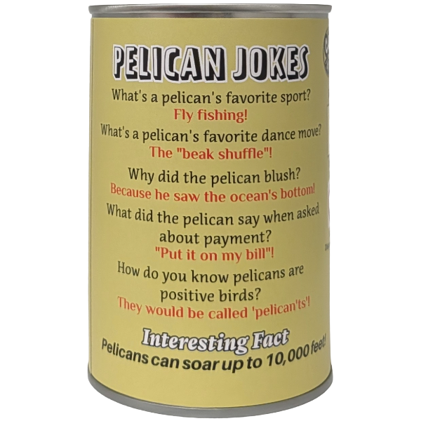 Swoops the Canned Pelican