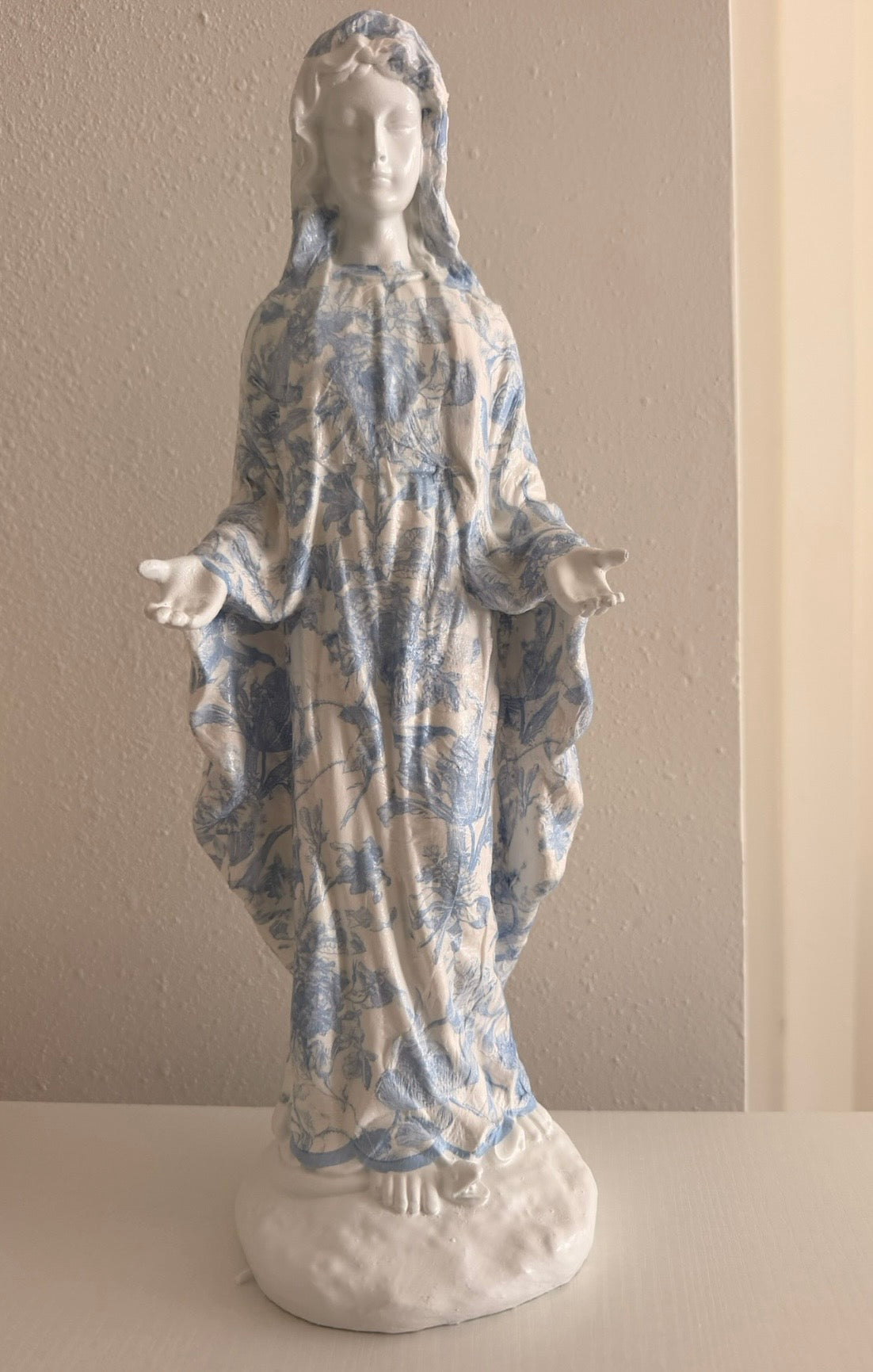 The Virgin Mary in Lace (Light Blue)
