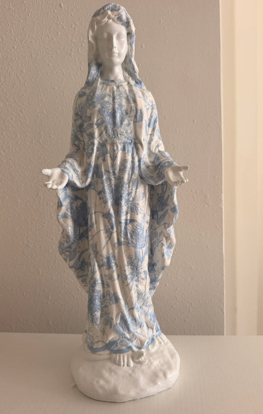 The Virgin Mary in Lace (Light Blue)