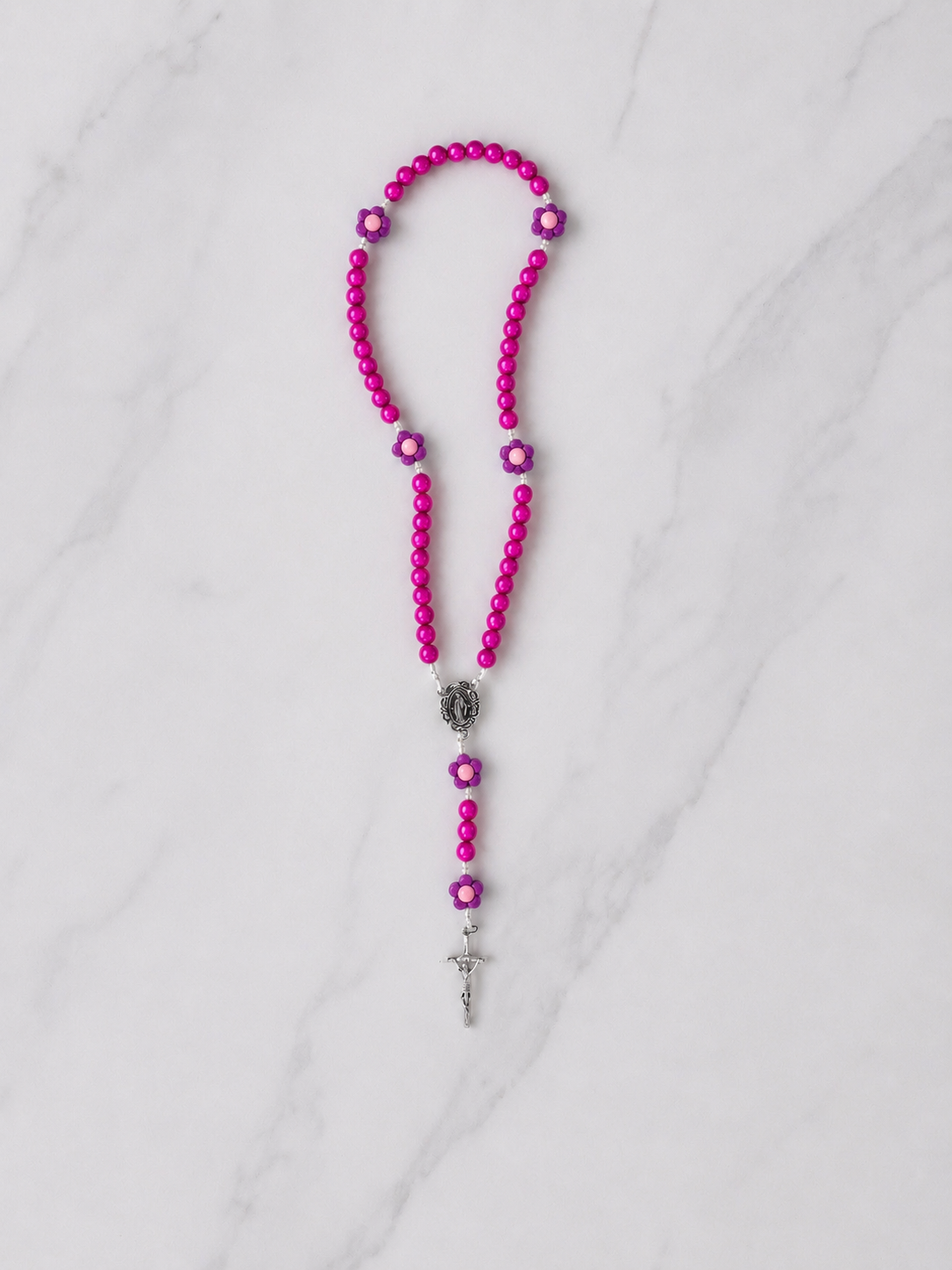 Little Purple Flower Children's Rosary (Mary)