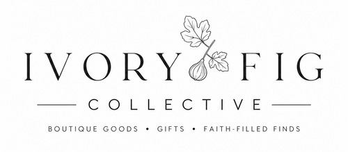 Logo of Ivory Fig Collective with text and leaf design on a white background