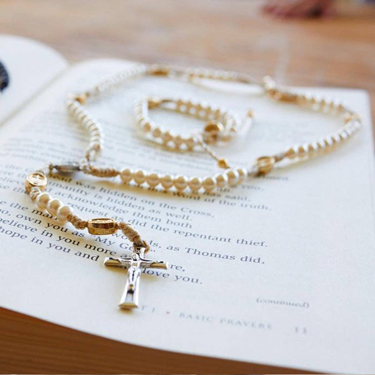 First Communion Set - Gold / White
